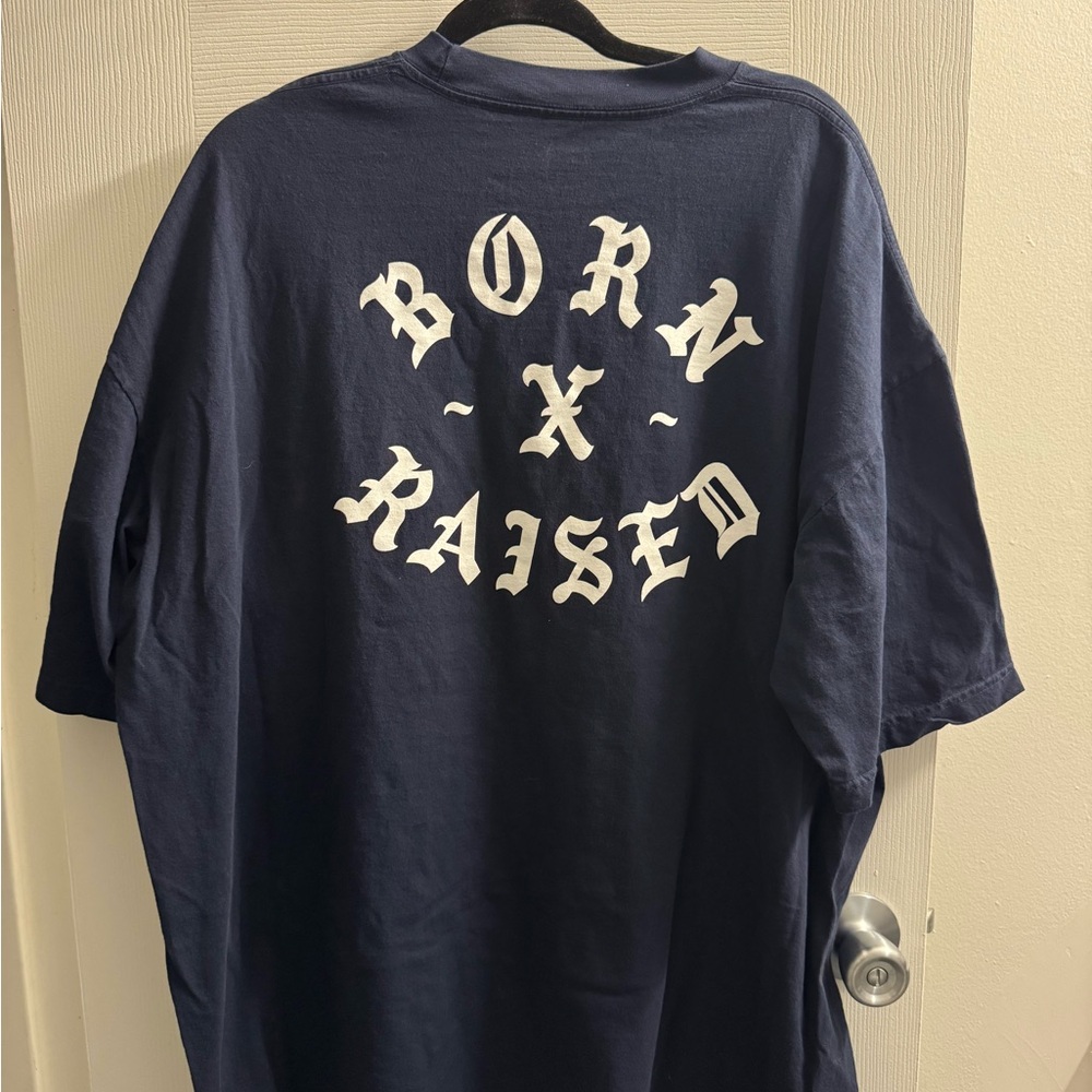 New York Yankees Mitchell & Ness Born X Raised in New York Rocker T-Shirt - Navy
